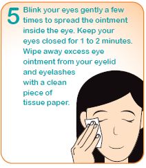 How to apply eye ointment step 5