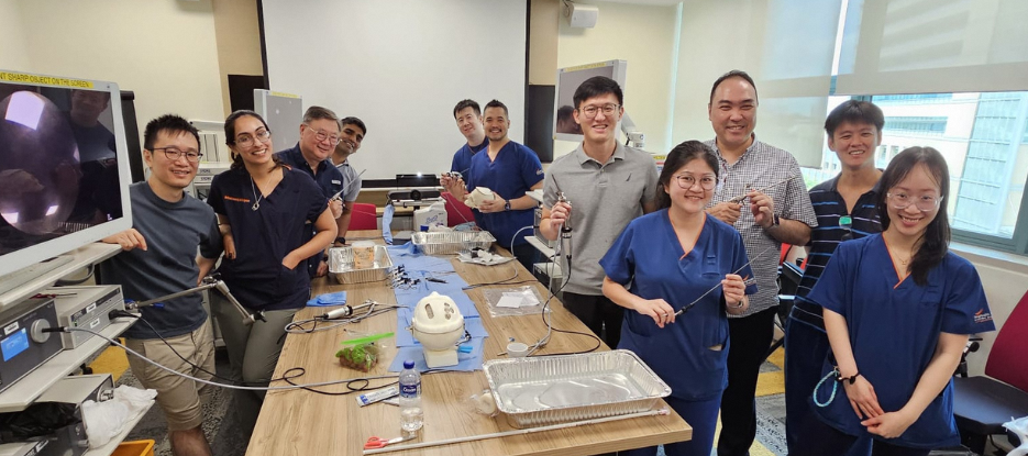  ​Clinicians at the workshop, including Dr Srujana Vedicherla (2nd from left) and A/Prof Seow Wan Tew (3rd from left) 