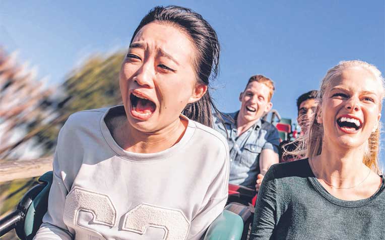 which can lead to extreme panic, such as a roller-coaster ride, can help patients avoid such situations.