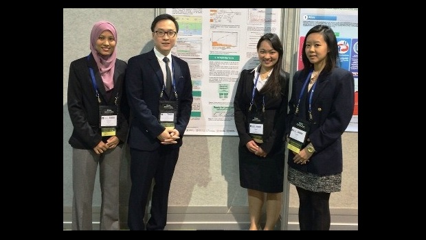  ​Dr Munirah, Dr Anson, Dr Kangqi and Dr Orlanda with their team's posters which they presented at the Institute for Healthcare Improvement (IHI) Conference in December 2014. The posters will also be presented at the upcoming SGH Quality and Innovation Day on 12 February and other SingHealth quality platforms. 