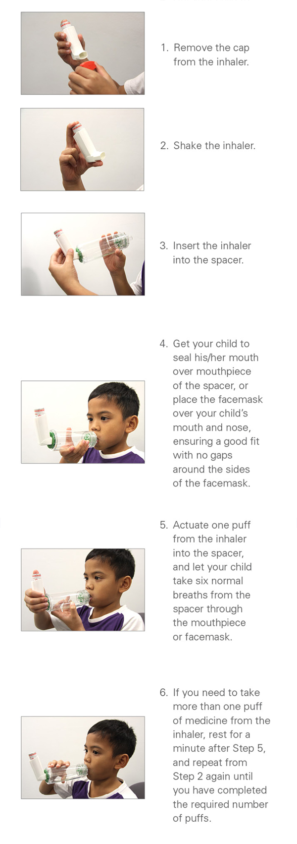 Asthma - how to use an inhaler - KKH